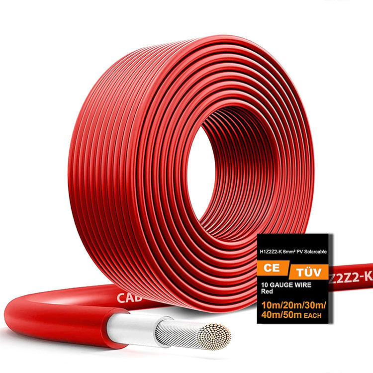 נידעריק קאָנדוקטאָר קעגנשטעל 10AWG פאָטאָוואָלטאַיק דראָט 65FT נידעריק קאָנדוקטאָר קעגנשטעל 10AWG פאָטאָוואָלטאַיק דראָט 65FT