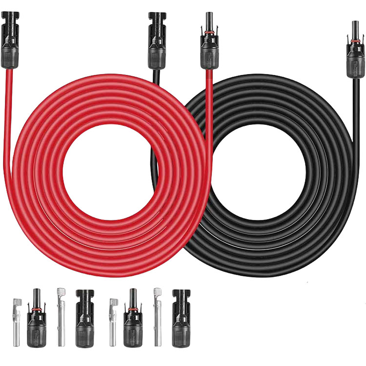 סאָלאַר עקסטענסיאָן קאַבלע 30ft 10AWG 6mm2 זונ - מאַכט קאַבלע דראָט