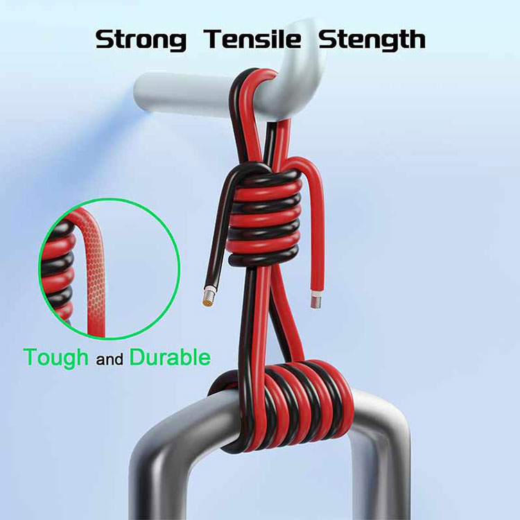 זונ - פּאַנעל עקסטענסיאָן קאַבלע 10AWG (6 מם 2) טיננעד קופּער דראָט