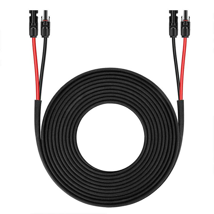 סאָלאַר פּאַנעל עקסטענסיאָן קאַבלע-25ft 10AWG(6mm2) זונ פּאַנעל דראָט צווילינג